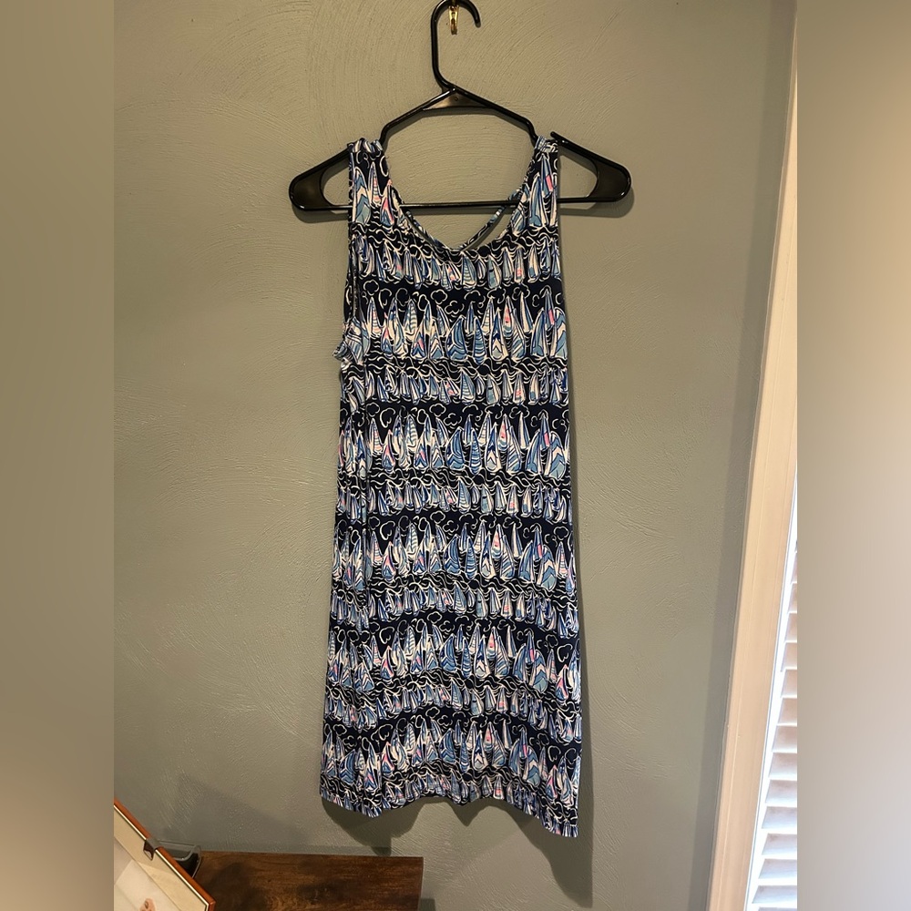 Lilly Pulitzer Kristen Dress Low Tide Navy Sails And Stripes